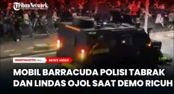 Brutal Crackdown: Armored Police Vehicle Plows Through Ojol-Clad Demonstrator!